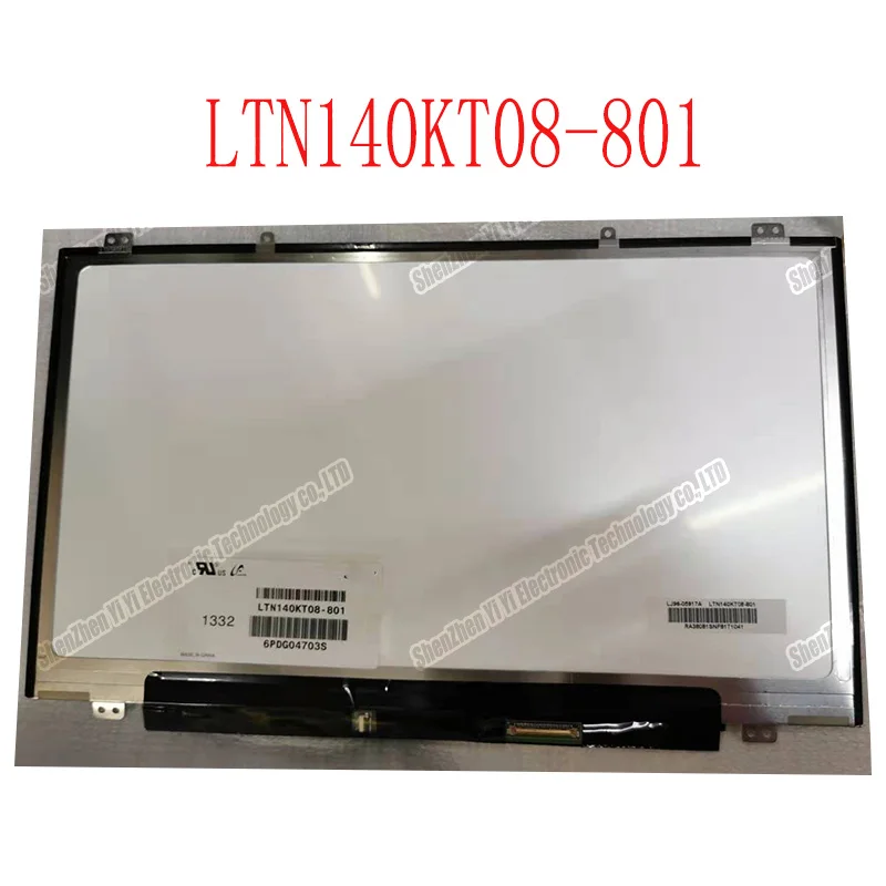 Подлинная Новый LTN140KT08 801 ЖК дисплей для ноутбука экран 14 0 &quotСветодиодная панель