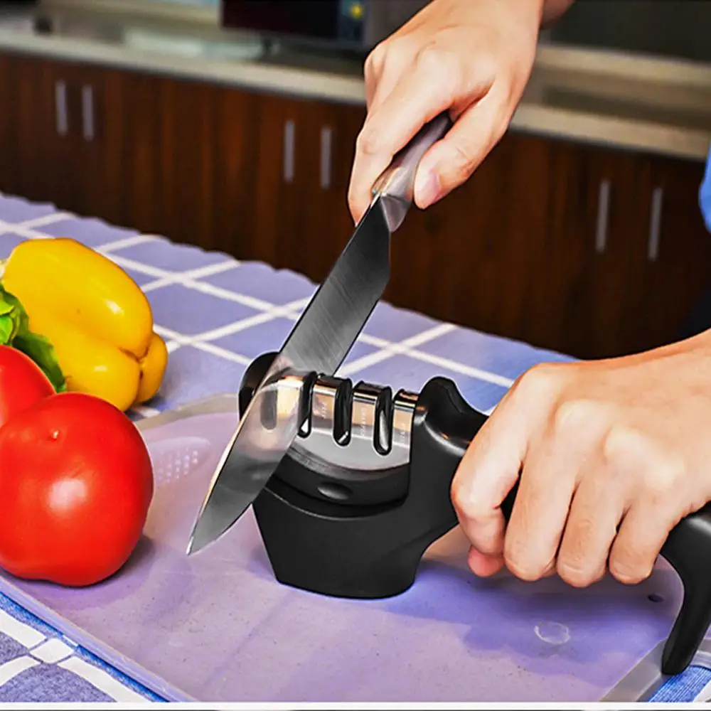 3-ступенчатая точилка для кухонных ножей профессиональный точильный камень