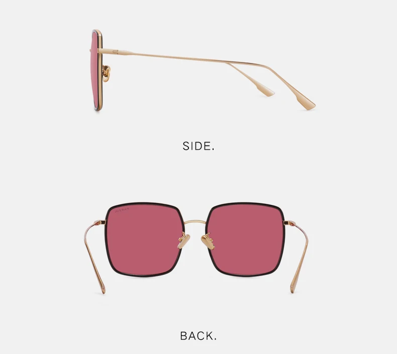 PARZIN New Sunglasses Women Big Metal Frame Sun Glasses For Women Fashion Colorful Ladies Shades Eyewear 8280