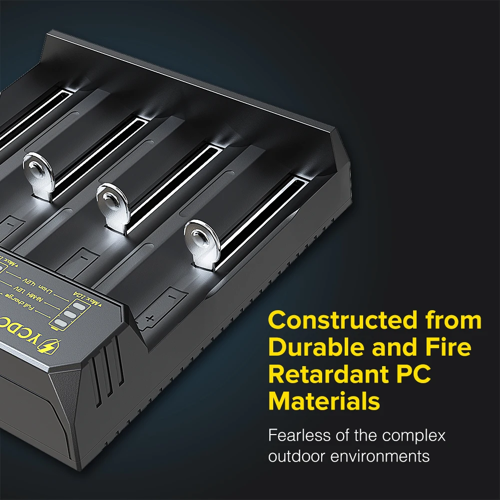 

2/4 Slots Smart LCD Intelligent AA AAA 18650 Li Ion Rechargeable Battery Charger With 3.7V 5800mah Rechargeable Lithium Battery