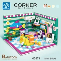 friends mini bricks girls bedroom morden princess set playground house designer diy building block toys for kids christmas gifts