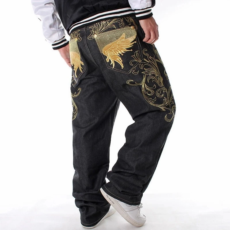 

Джинсы SMVP с принтом, новинка 2023, свободные джинсы в стиле хип-хоп, мужские джинсы с вышивкой питона, джинсовые брюки-султанки в стиле хип-хоп, прямые мужские комбинезоны