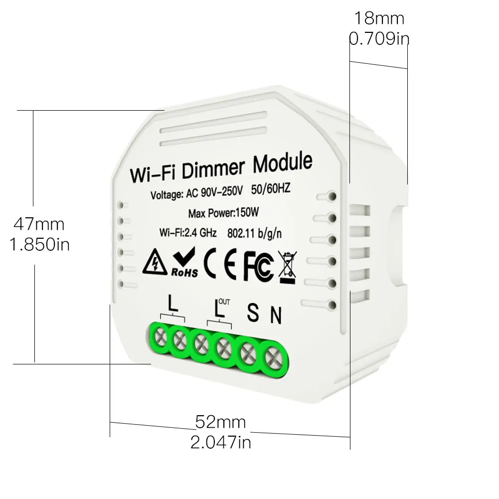 Умный Светодиодный светильник DIY с Wi Fi затемняющий переключатель Smart Life/Tuya