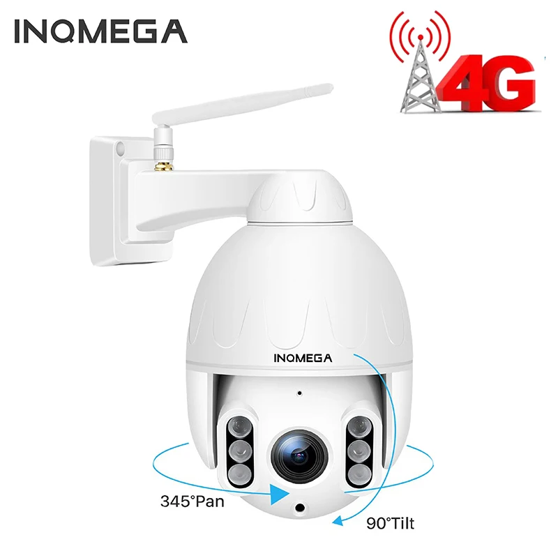 INQMEGA 4G sim карта камера WIFI 2MP 1080P купольная PTZ Беспроводная GSM IP безопасности