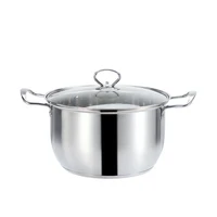 stainless steel pot 1 5l 4l double bottom soup pot nonmagnetic cooking multi purpose cookware non stick pan general use hotpot