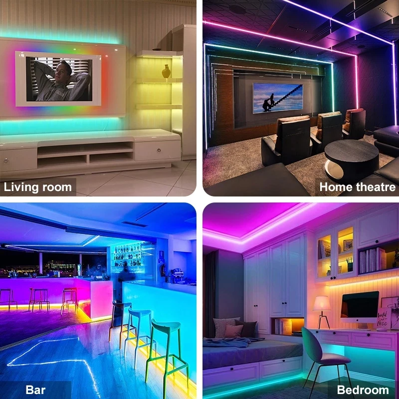 

LED Reflective Tape SMD5050 2835 Diode Lanterns Ribbon RGB Strip Light Bluetooth Control for Bedroom Wall Backlight Decoration