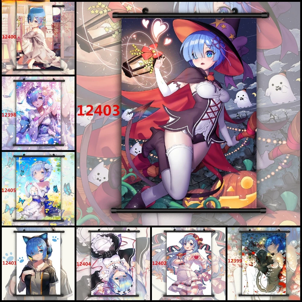

Anime Canvas Painting Anime Re Zero Rem Manga Painting Room Decoration Picture Living Home Decoration