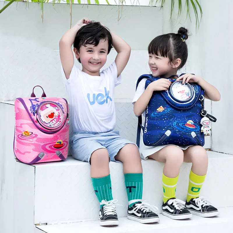 Kids Space Ship Printed Backpack 3D Cartoon School Bag for Preschool Kindergarten Toddler Backpack Mochila Infantil sac a dos