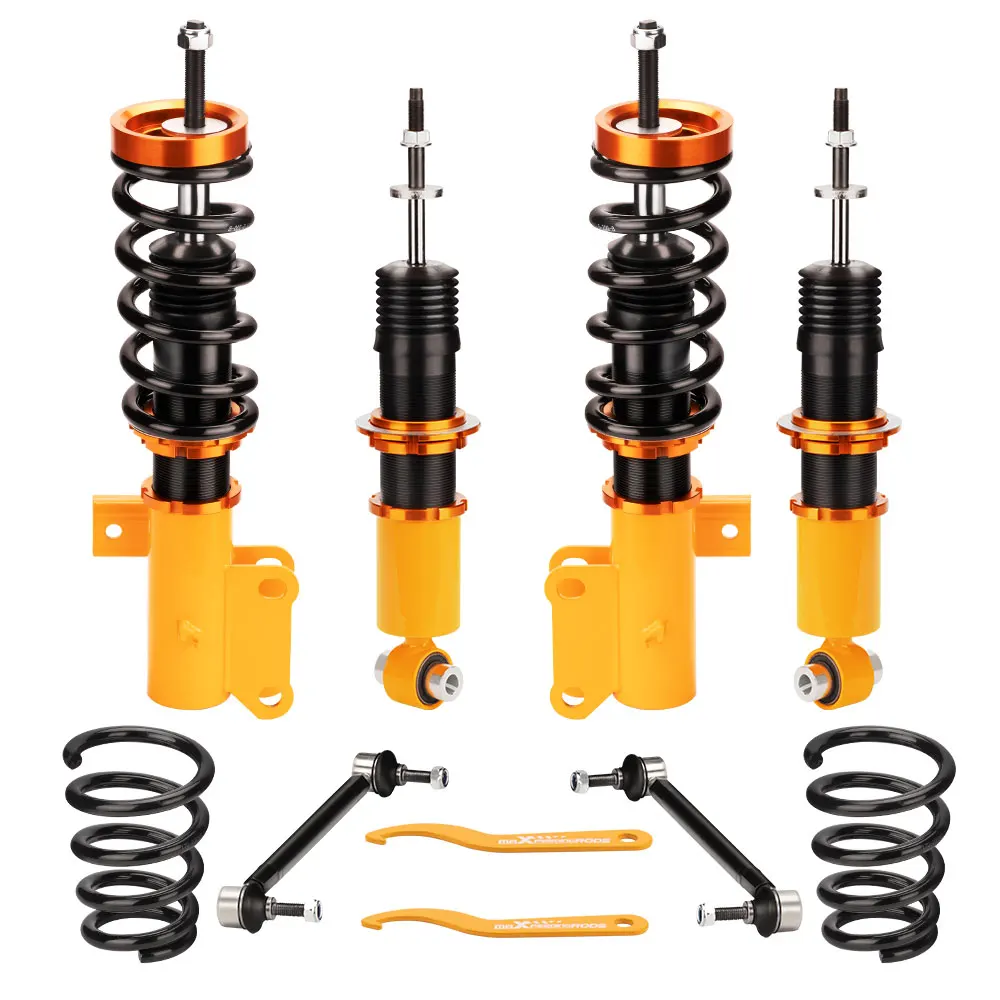 

maxpeedingrods Full Coilover Suspension for Chevrolet Camaro 2010-2015 Adj. Height Shock Absorbers Struts Coil Springs