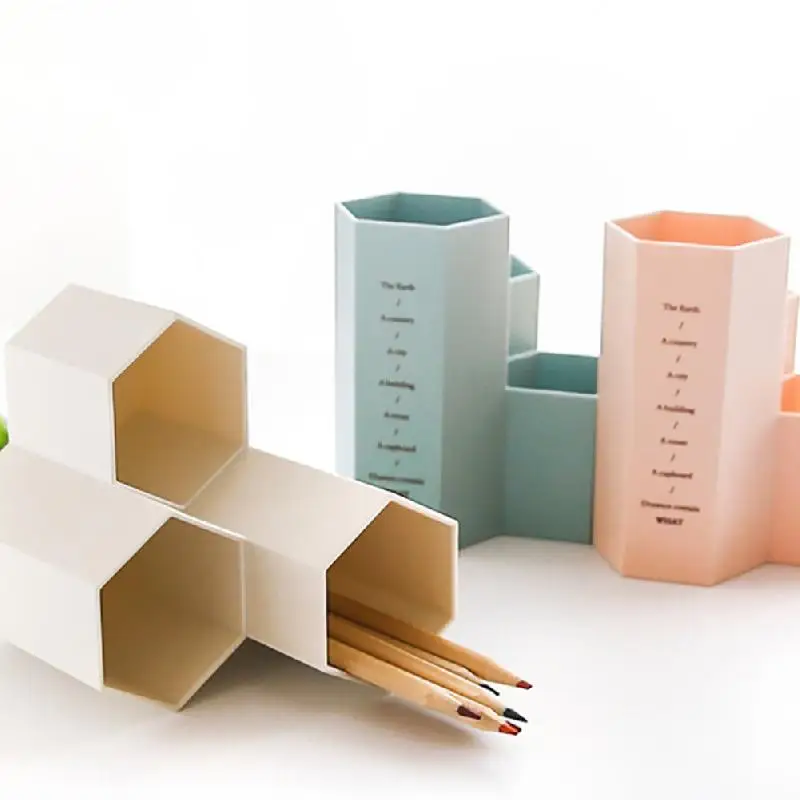 Корейский креативный простой Настольный органайзер шестигранный держатель для