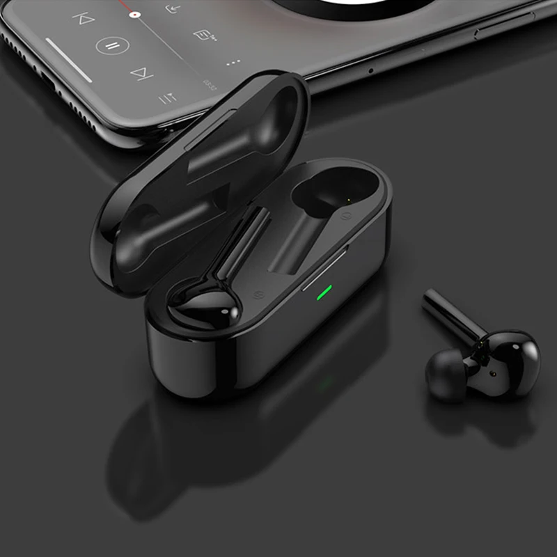 Беспроводные Bluetooth V5.0 наушники с сенсорным управлением большая емкость зарядный