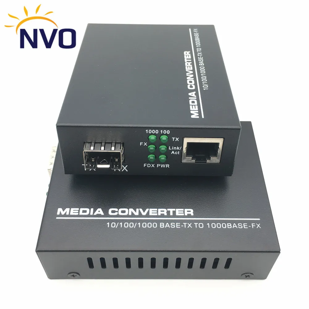 Гигабитный волоконный медиа-конвертер 10/100 Мбит/с SM Fiber SFP и RJ-порт внешний