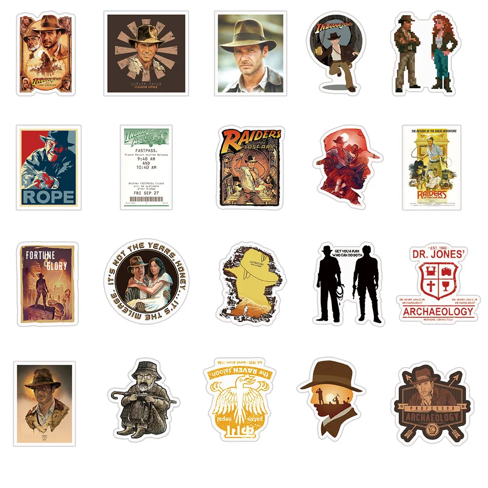 10/50 шт./компл. Raiders Of The Lost Ark классический фильм Мультфильм микс водонепроницаемые