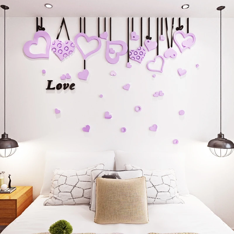 3d стереоскопическая Настенная Наклейка WS78 с романтической любовью настенное