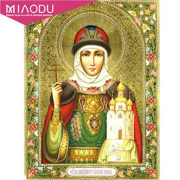 Miaodu Diy алмазная живопись Настенная Наклейка Ретро Религия подарок вышивка крестиком икона лидер Алмазная мозаика настоящая религиозная вышивка