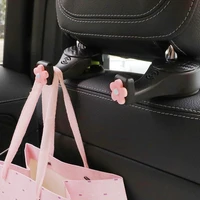 universal car vehicle back seat headrest hanger holder hook for bag purse cloth grocery black set of 2
