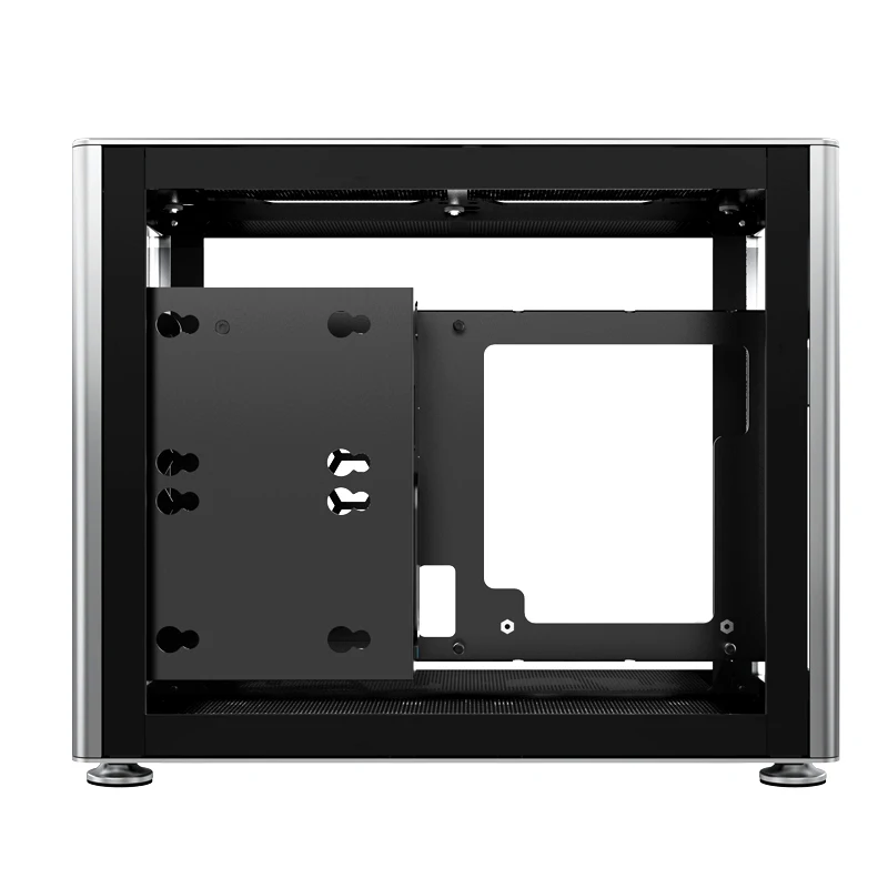 Verkaufen Jonsbo A4 Silber A4S ITX Chassis Unterstützt 240 Wasser-gekühlt SFX-L Netzteil Aluminium-magnesium Desktop Computer