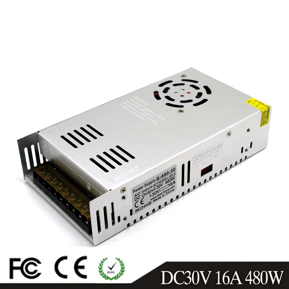 Импульсный источник питания с одним выходом 480 Вт DC30V 16A 32 В 15A 36 13 3 А 42 в 11 5a 48 10A 60 8A