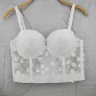 Топ женский с открытой спиной, пикантный регулируемый Топ с цветочным принтом, в стиле Хай-стрит, черно-белый, на лето