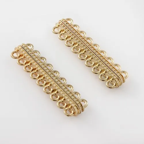 

Ciseng 10pcs/lot 48*14mm wholesale diy trendy 9 hole Magnetic Clasps Charming Gold Color making bracelet Jewelry Findings