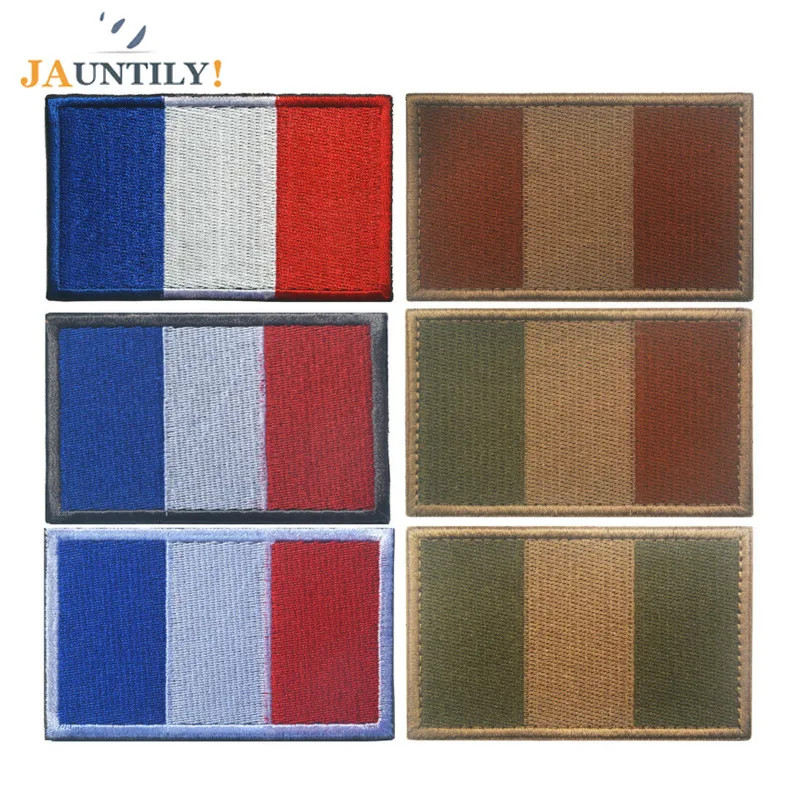 1 шт. высокое качество Вышитый Флаг Франции нашивки нарукавники значок дизайн