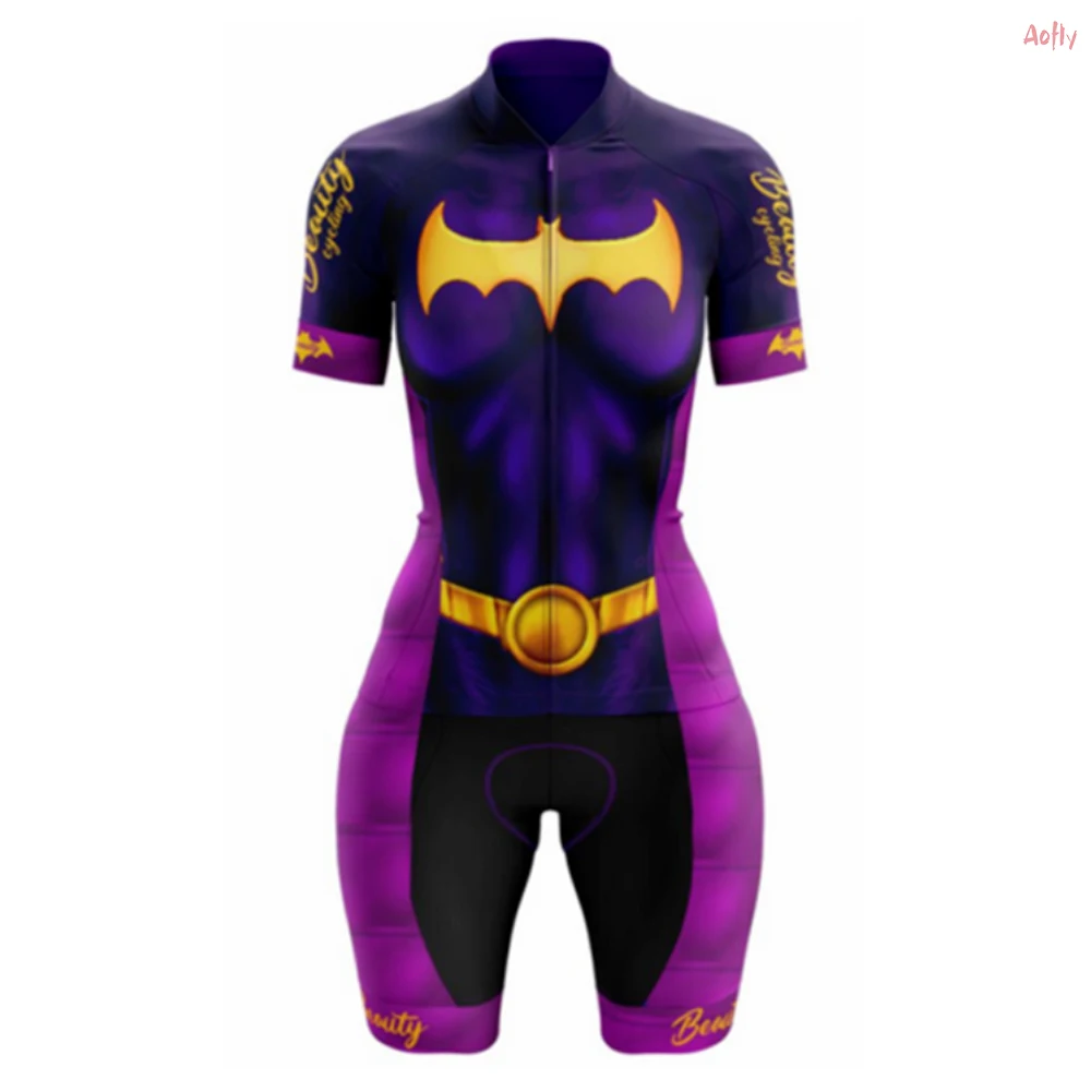 

VEZZO Ciclismo Female Cycling Macaquito Uniform Jumpsuit Short Sleeve Bike MTB Clothing Set Seek Pro Women Bicycle Equipment GG