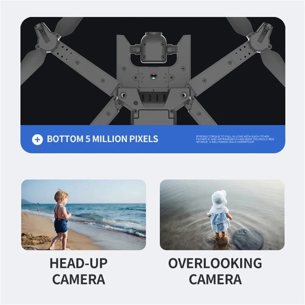 Новейший Дрон 4k широкоугольная HD Двойная камера 1080P WiFi FPV с оптическим потоком