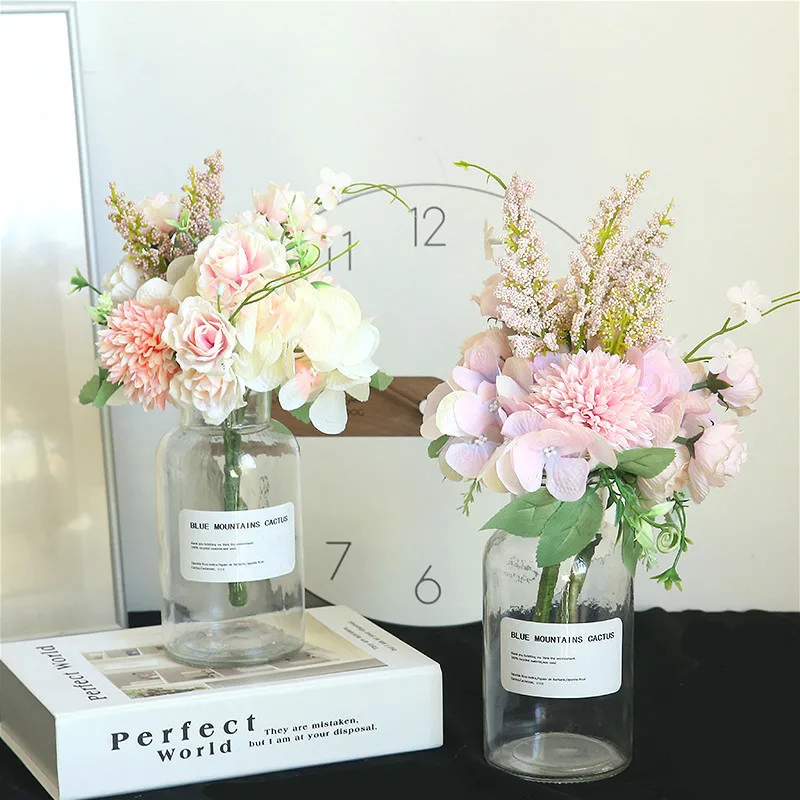 Искусственные цветы букет невесты гибридное искусственное розовое украшение