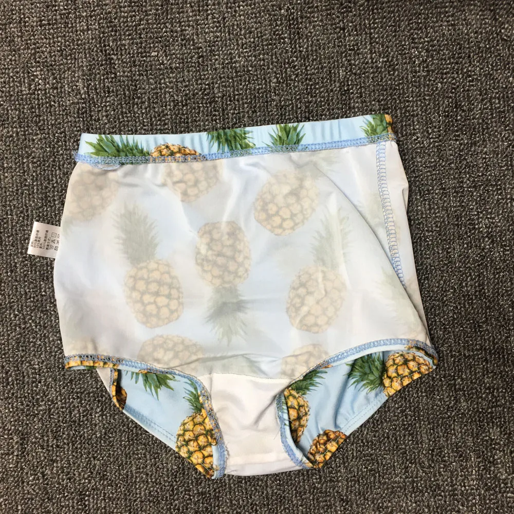 

Girl Two Piece Suits Swimwear Chlidren Swimsuit 3-14 Year Kid High Waist Pineapple Print Swimming Suit Bathing Suit