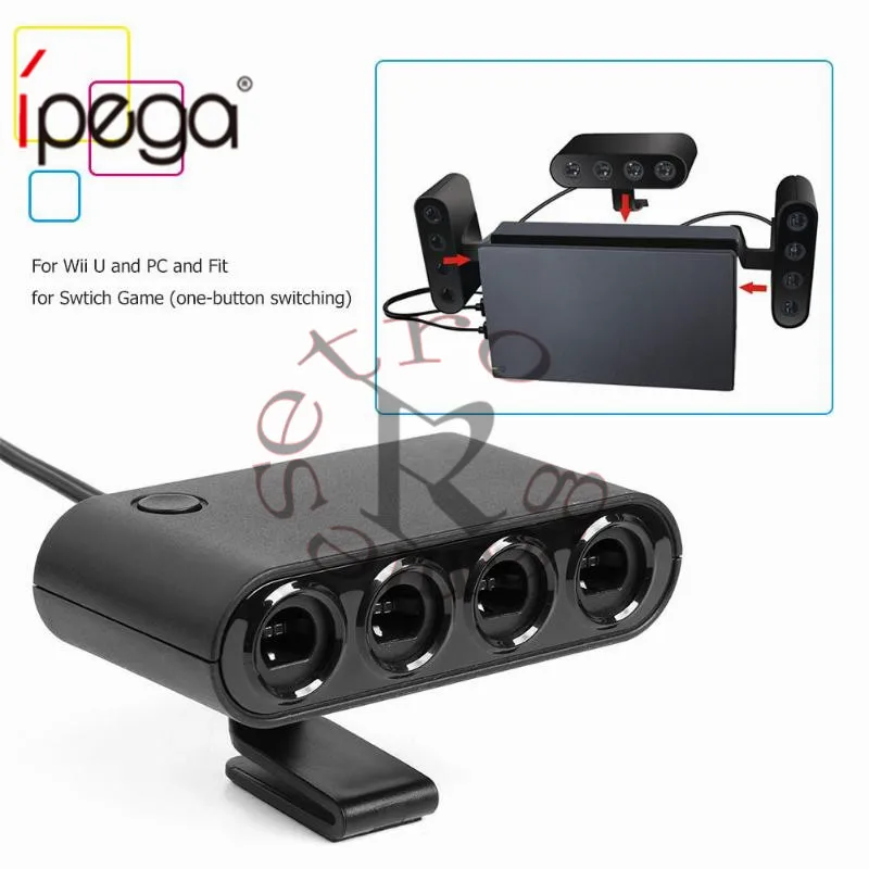 4 порта USB GC адаптер контроллера с держателем стойки подходит для консоли Nintendo Switch
