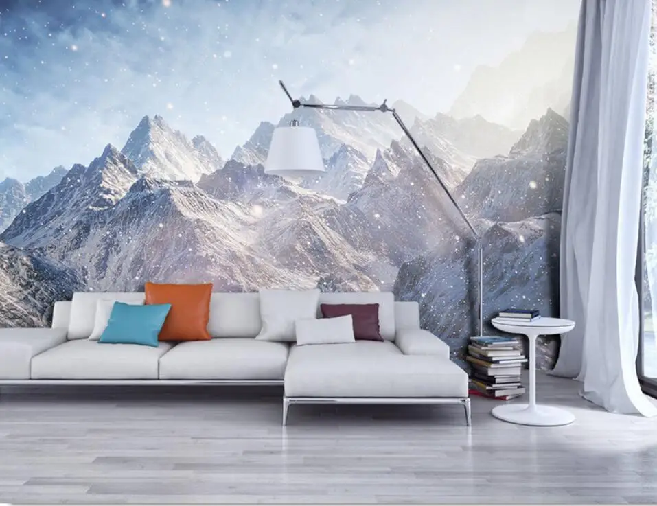 Beibehang 3d обои Majestic Kunlun горы HD фото обои покрытые фрески свитки для гостиной спальни обои