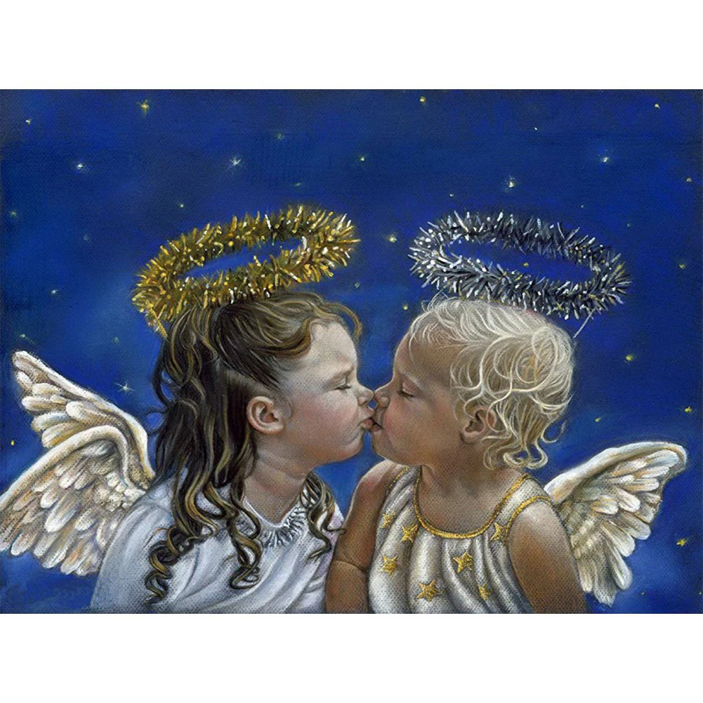 Ангел поцеловал. Художница Tricia Reilly-Matthews. Поцелуй ангела. Ангелы целуются. Поцелуй ангела живопись.