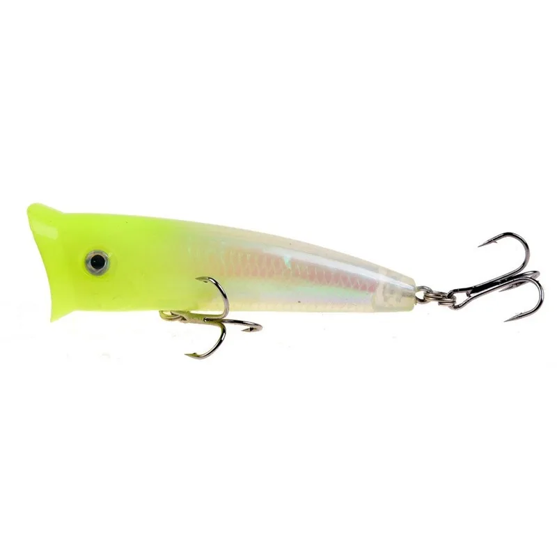 

1pcs Popper Fishing Lure Wobblers 7cm 10g 3D Eyes Crankbait Artificial Plastic Hard Bait Bass Pesca Carp Fishing Tackle