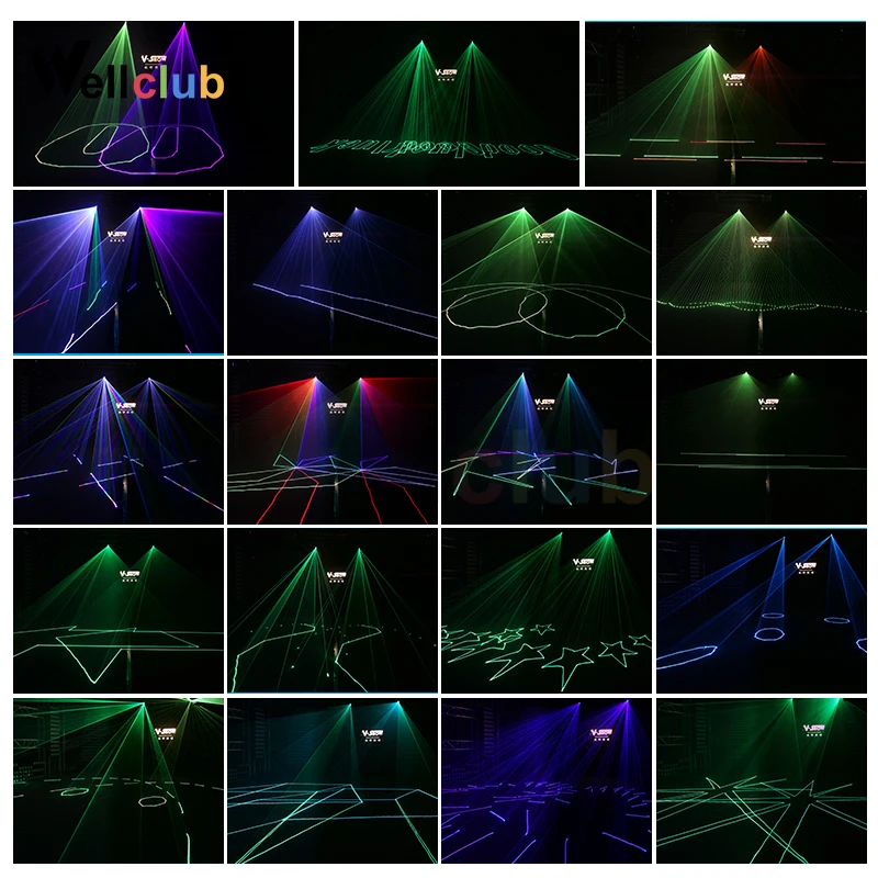 2 шт. ILDA Анимация rgb лазер 3 Вт dj лампы DMX многоцветный диско лазерный свет rgb анимационный лазер шоу