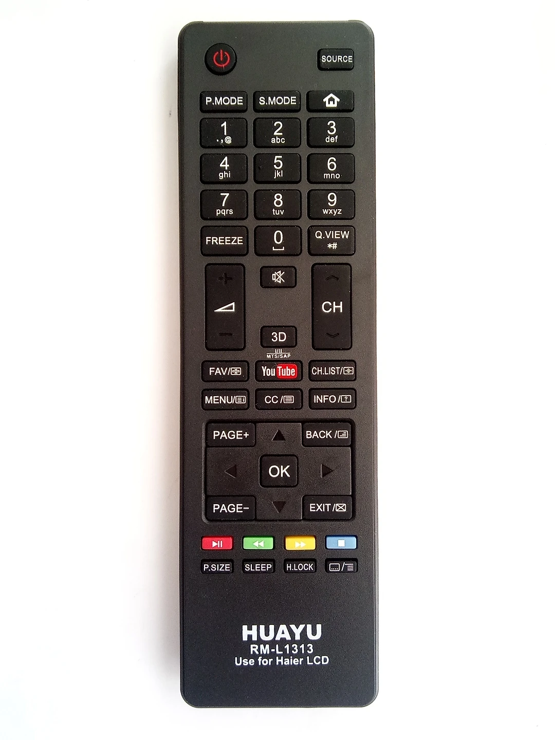 Пульт ДУ для Haier RM-L1313 с кнопкой Youtube и 3D (universal) LCD | Электроника