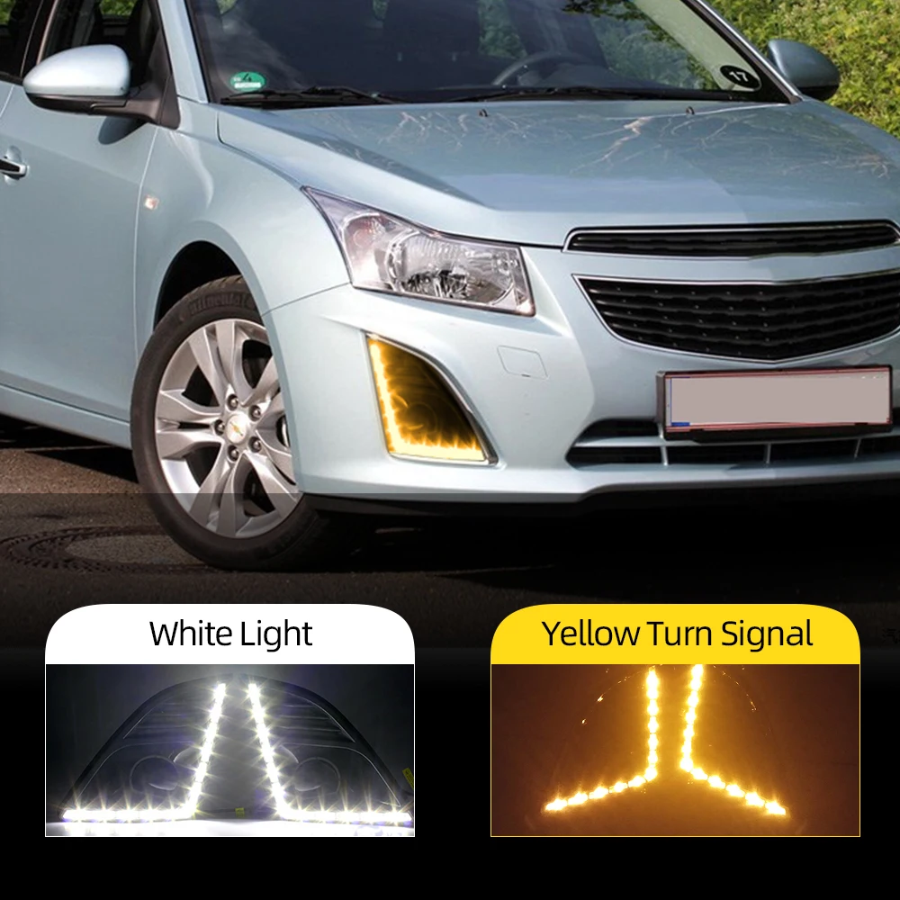 Автомобильные мигающие drl 2 шт. для Chevrolet Chevy Cruze 2013 2014 2015 DRL с отверстием