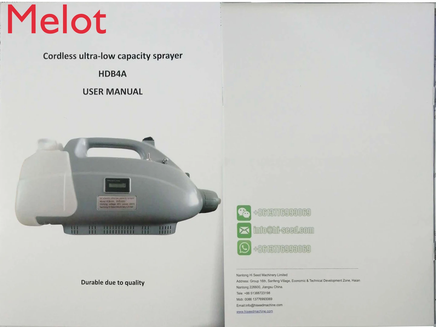 

hot sale Ultra low volume spraying P-BR Portable ULV Cold Fogger