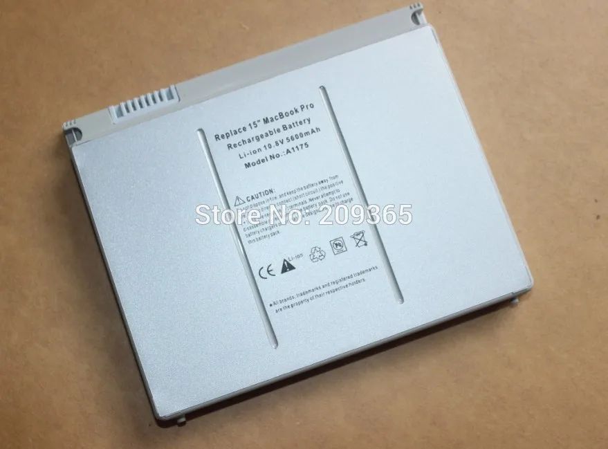 Аккумулятор для ноутбука Apple MacBook Pro 15 A1150 A1260 A1175 MA348 */A MA348G/A MA348J/A MA463 10 8 В 5200 мАч/56 Втч