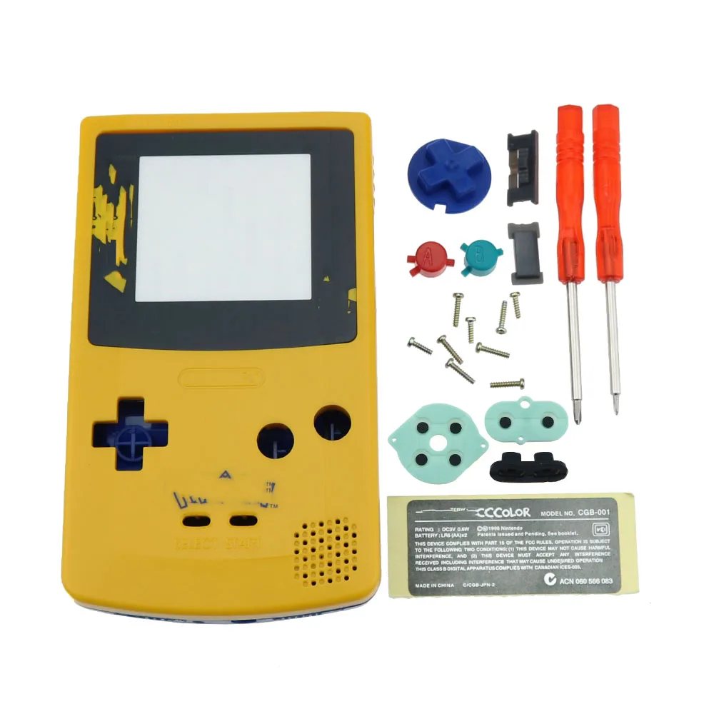New Plastic Game Shell Housing Case Cover For Nintendo Gameboy Color Console GBC With Buttons Kits Sticker | Электроника