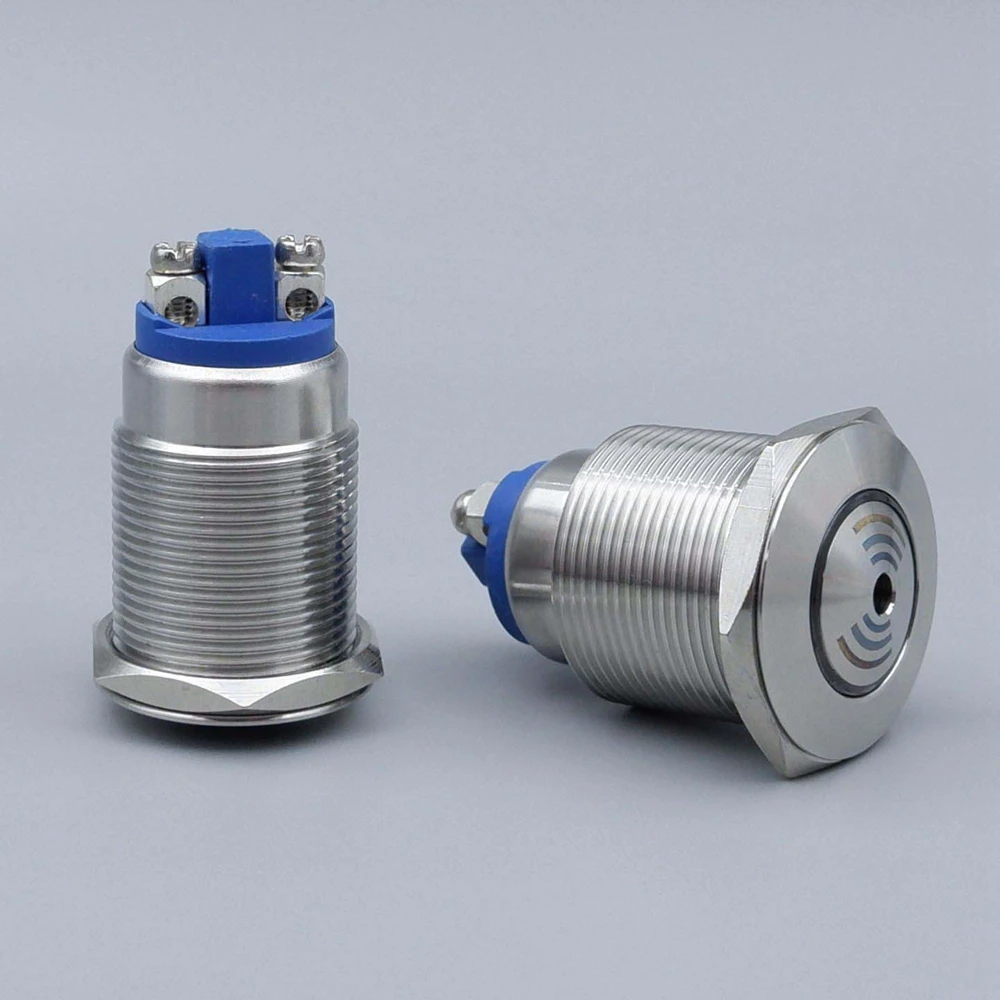Buzzer 22mm 19mm Flash LED Alarm Indicator Light Signal Lamp Metal DC6V DC12V DC24V AC220V Intermittent Sound | Обустройство дома