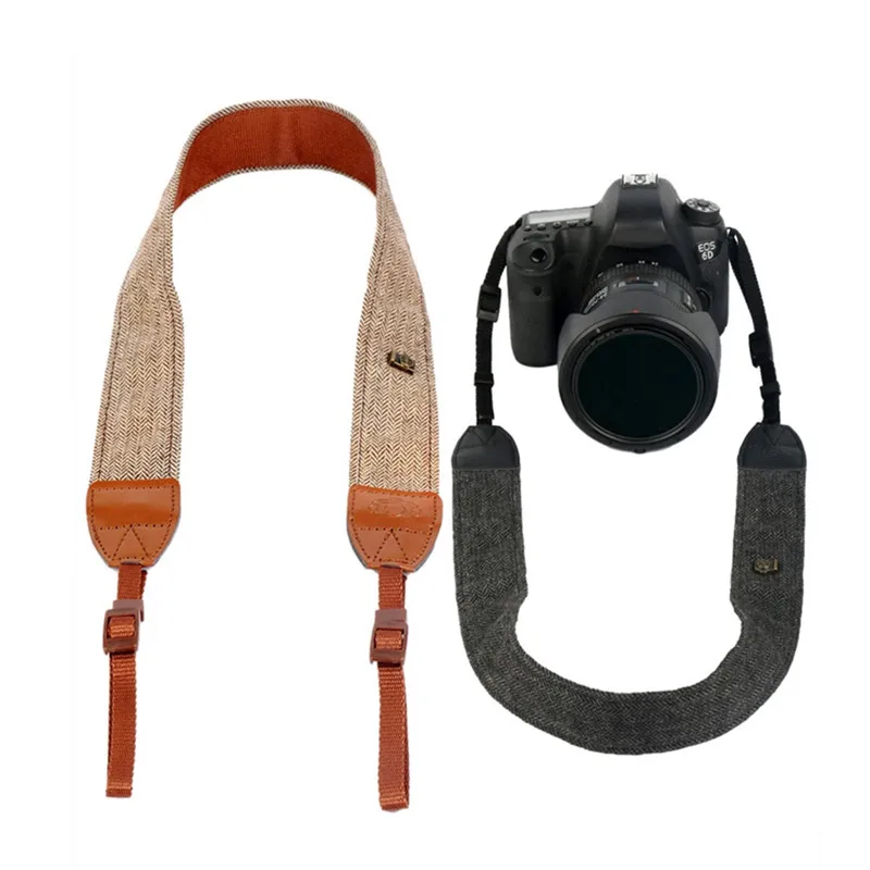 Хлопок ремень для камеры дслр шеи и должен держать коричневый серый цвет|Ремни