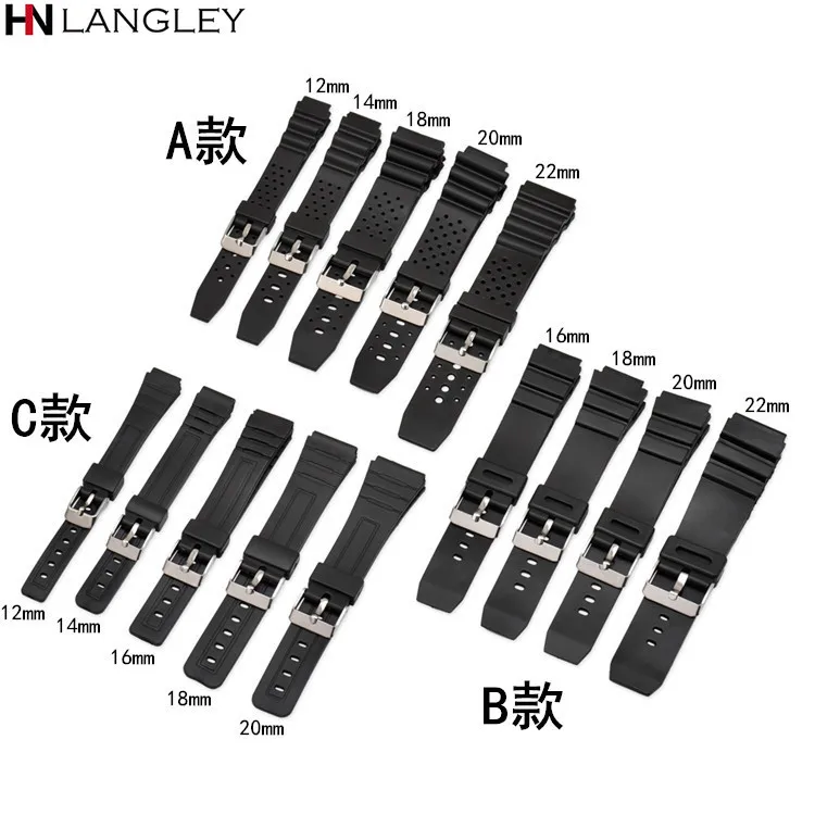 Ремешок сменный из натуральной смолы для Casio силиконовый резиновый браслет