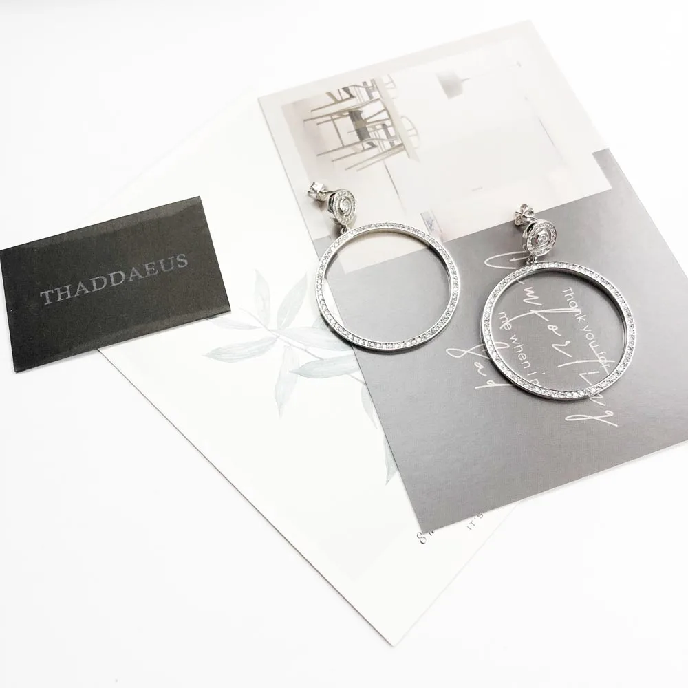 Круглые серьги подвески модные блестящие ювелирные изделия в европейском стиле