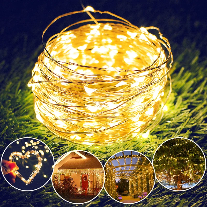 

5-30M Solar Led Light Outdoor String Fairy Lights Waterproof Garland Solar Power Lamp Christmas for Garden Decoration Sunlight