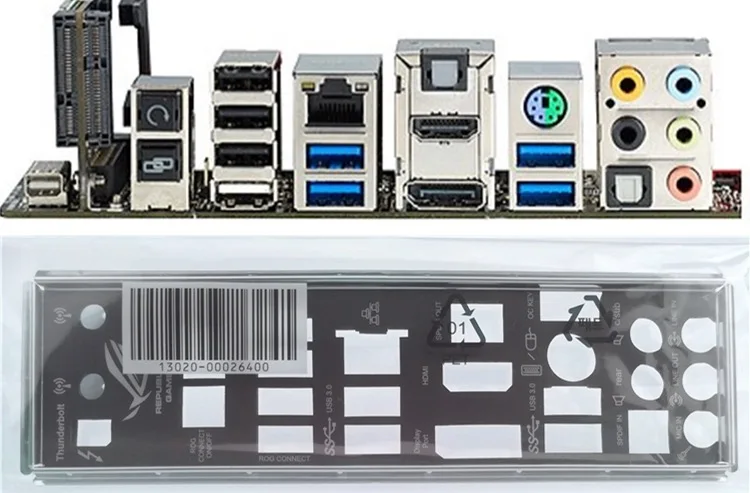 

New I/O shield back plate of motherboard for MAXIMUS V EXTREME just shield backplate Free shipping