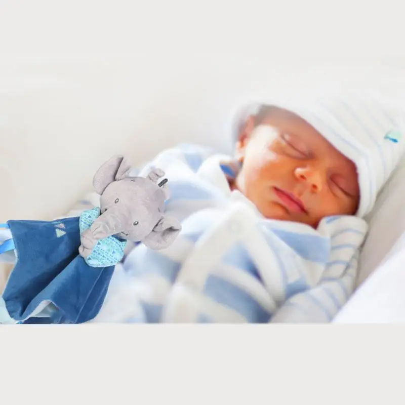 

Newborn Appease Towel Rattle Comforter Baby Soothing Handkerchief Blanket Toy L9CD