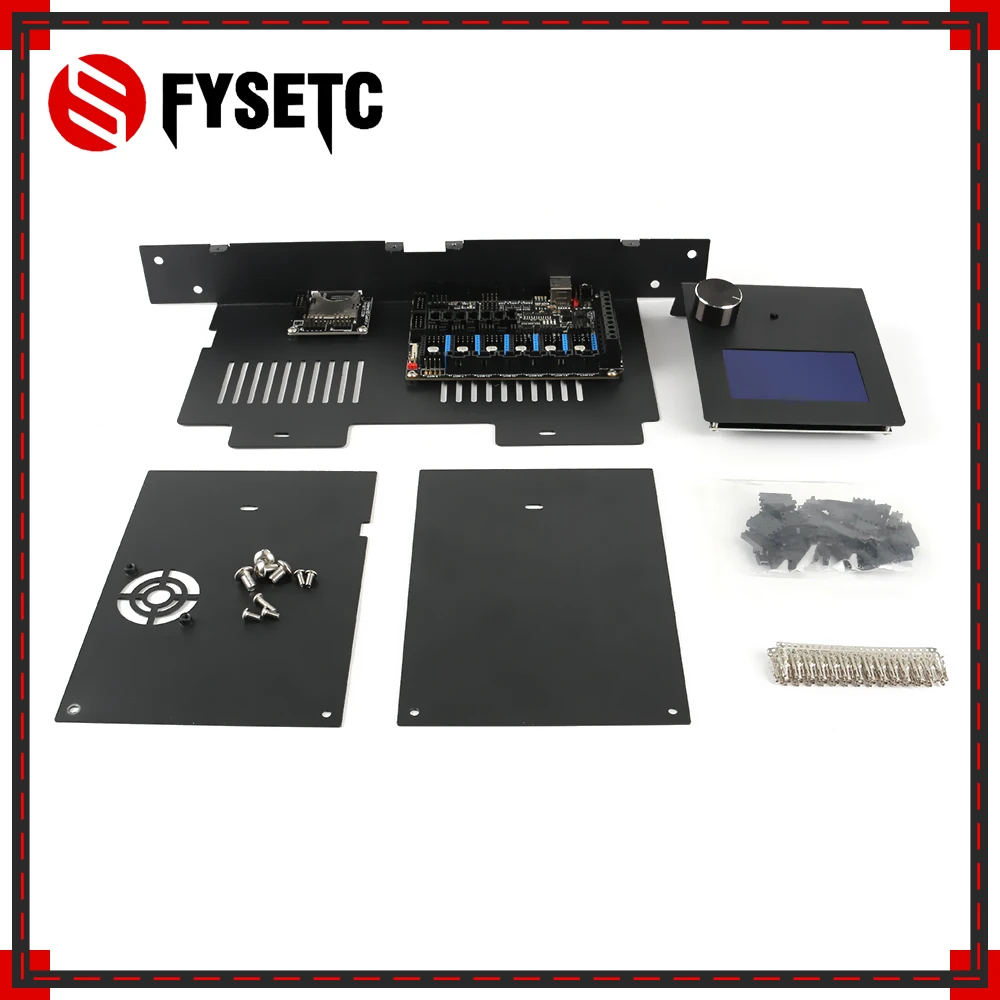 FYSETC F6 V1.3 материнская плата+ 6 шт. TMC2208+ 4,3 ''дюймовый сенсорный экран/Универсальный 12864 ЖК-Дисплей Чехол для Creality Ender 3 Ender-3