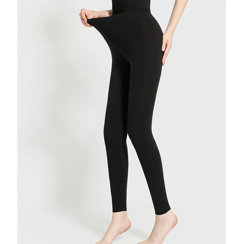 Женские леггинсы премиум класса с подкладкой из чесаного хлопка мягкие теплые