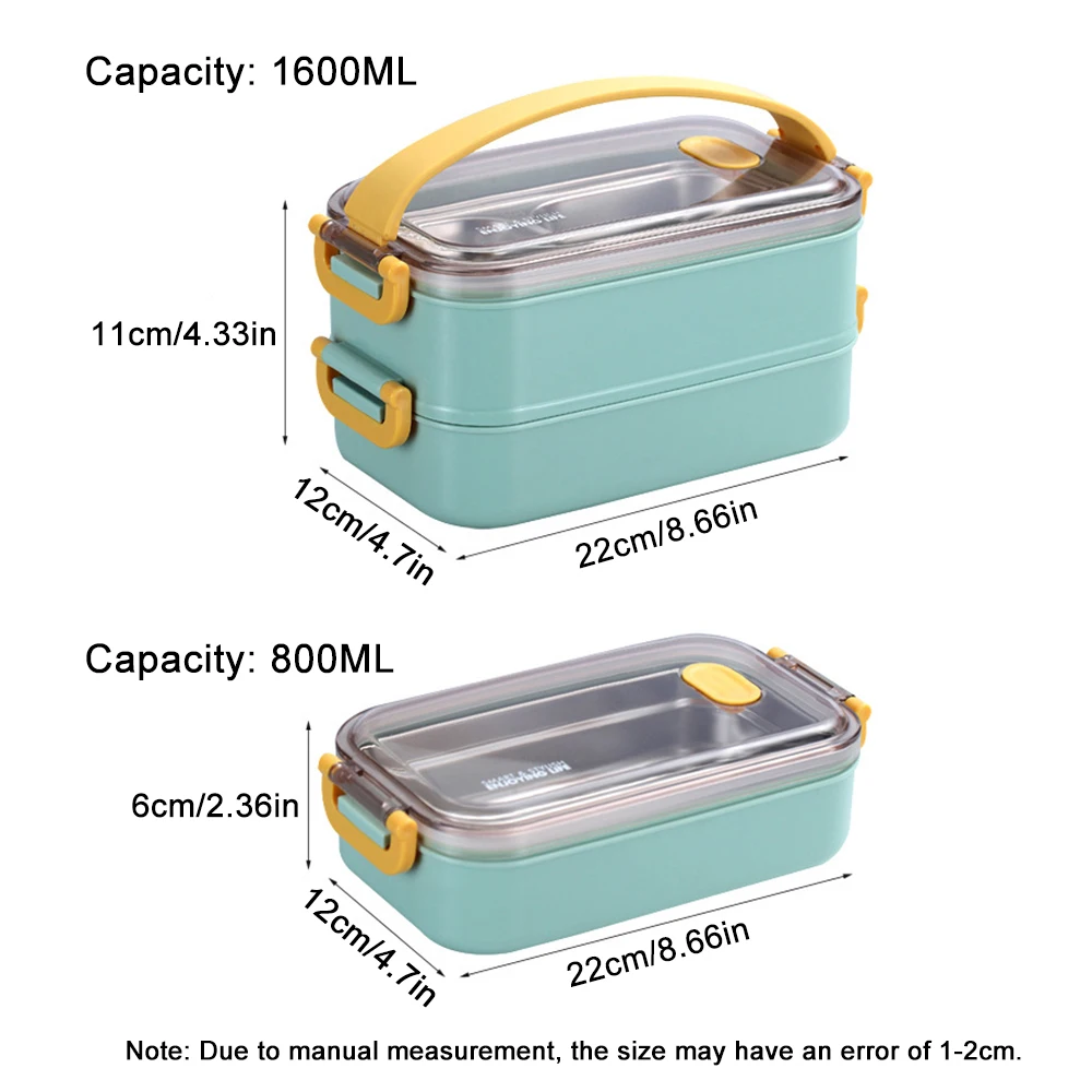 

Stainless Steel Sealed Leak-Proof Lunch Box Food Container With Compartments Thermal Bento Box Children Food Storage Container
