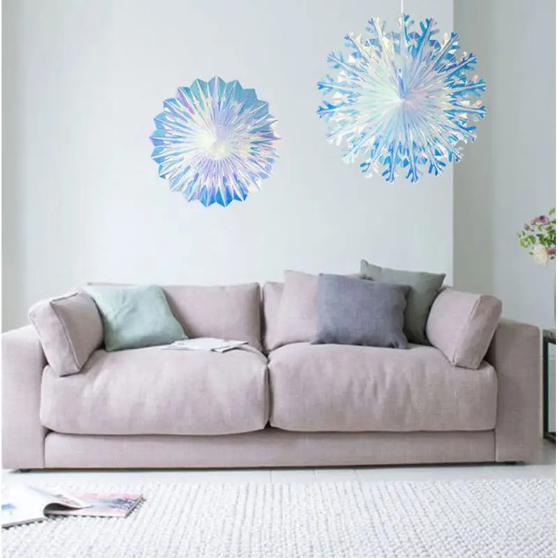 

DIY Iridescent Shiny Rainbow Film Iridescent Fan For Christmas Wedding Party Q39B